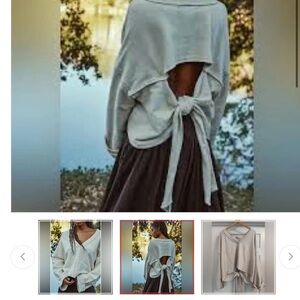 FP Beach - Cream Tie-Back Sweater - Large